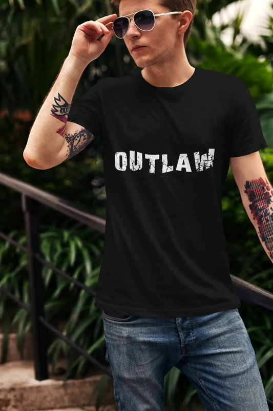 outlaw, Herren-Kurzarm-Rundhals-T-Shirt 00004