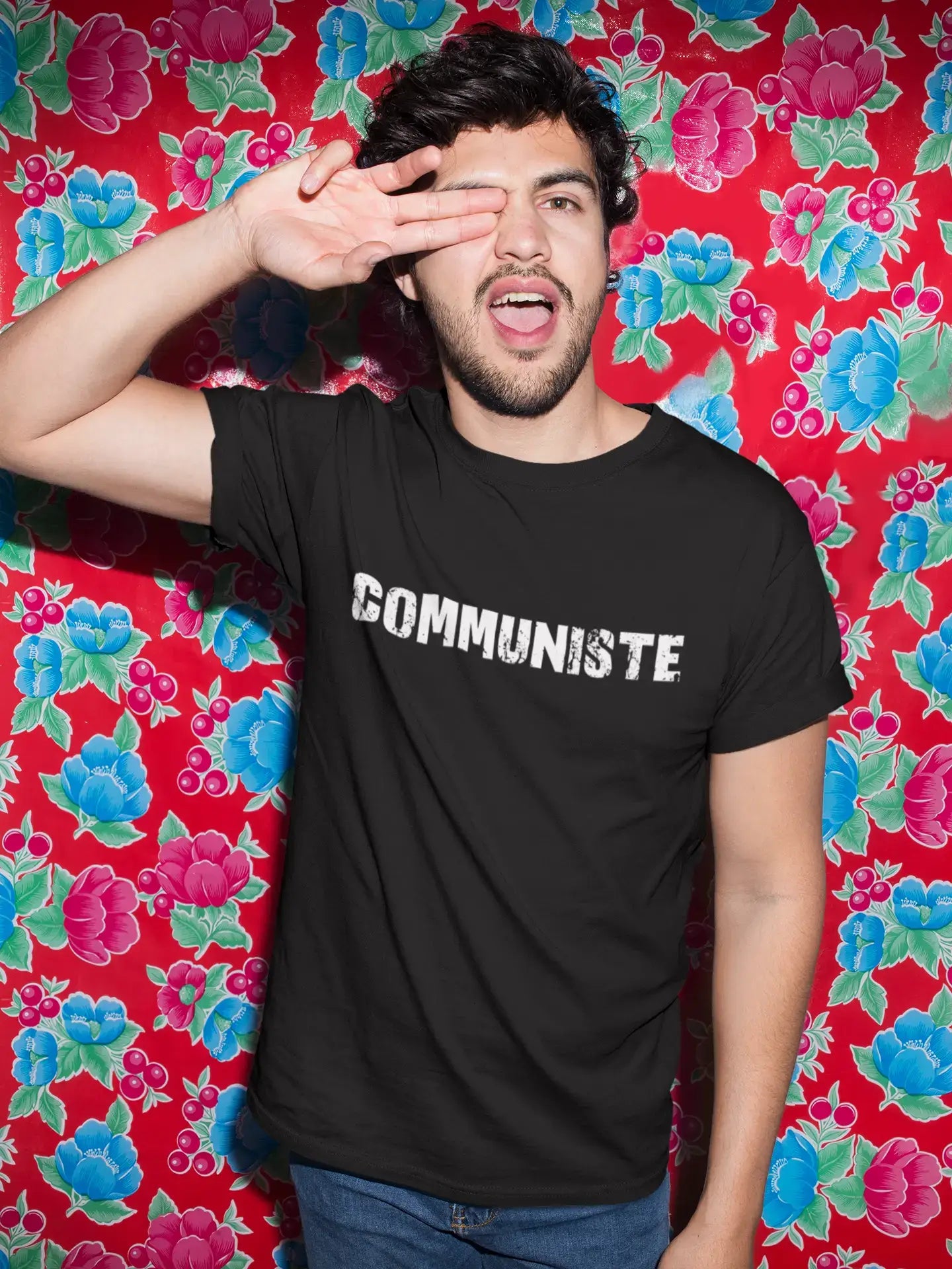 communiste, Französisches Wörterbuch, Herren-Kurzarm-Rundhals-T-Shirt 00009