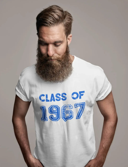 1967, Class of, weiß, Herren-Kurzarm-Rundhals-T-Shirt 00094