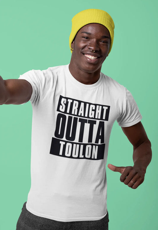 Straight Outta Toulon, t Shirt Homme, t Shirt Straight Outta, Cadeau Homme