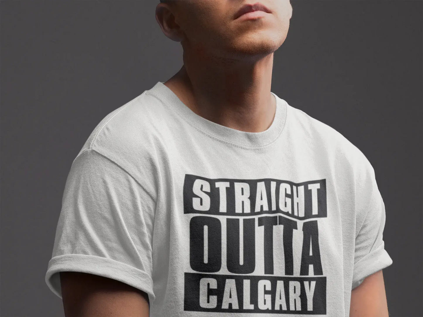 Straight Outta Calgary, Herren-Kurzarm-Rundhals-T-Shirt 00027