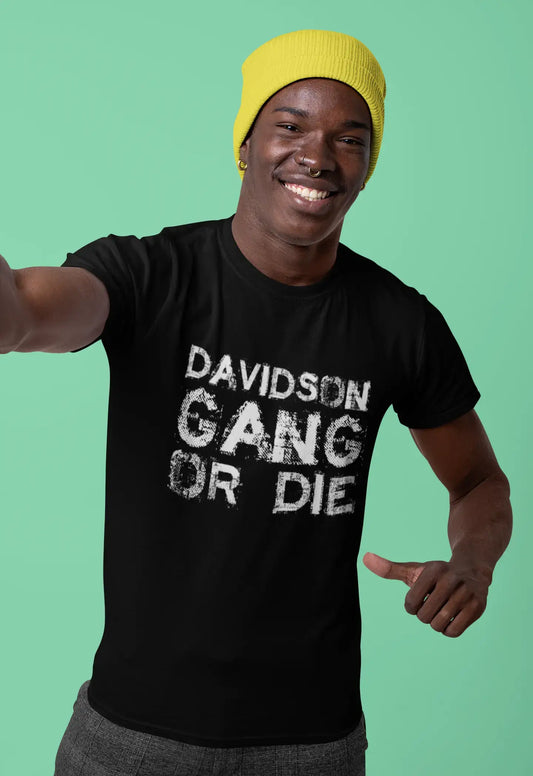 DAVIDSON Family Gang T-Shirt, Herren T-Shirt, schwarzes T-Shirt, Geschenk-T-Shirt 00033