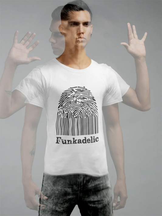 Funkadelic Fingerprint, White, Men's Short Sleeve Round Neck T-shirt, gift t-shirt 00306