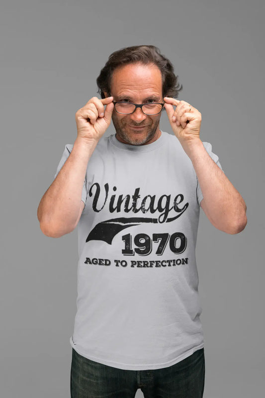 Homme Tee Vintage T Shirt Vintage Aged to Perfection 1970