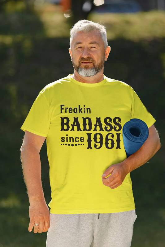 Freakin Badass Since 1961 Herren T-Shirt Lemon Geburtstagsgeschenk 00396