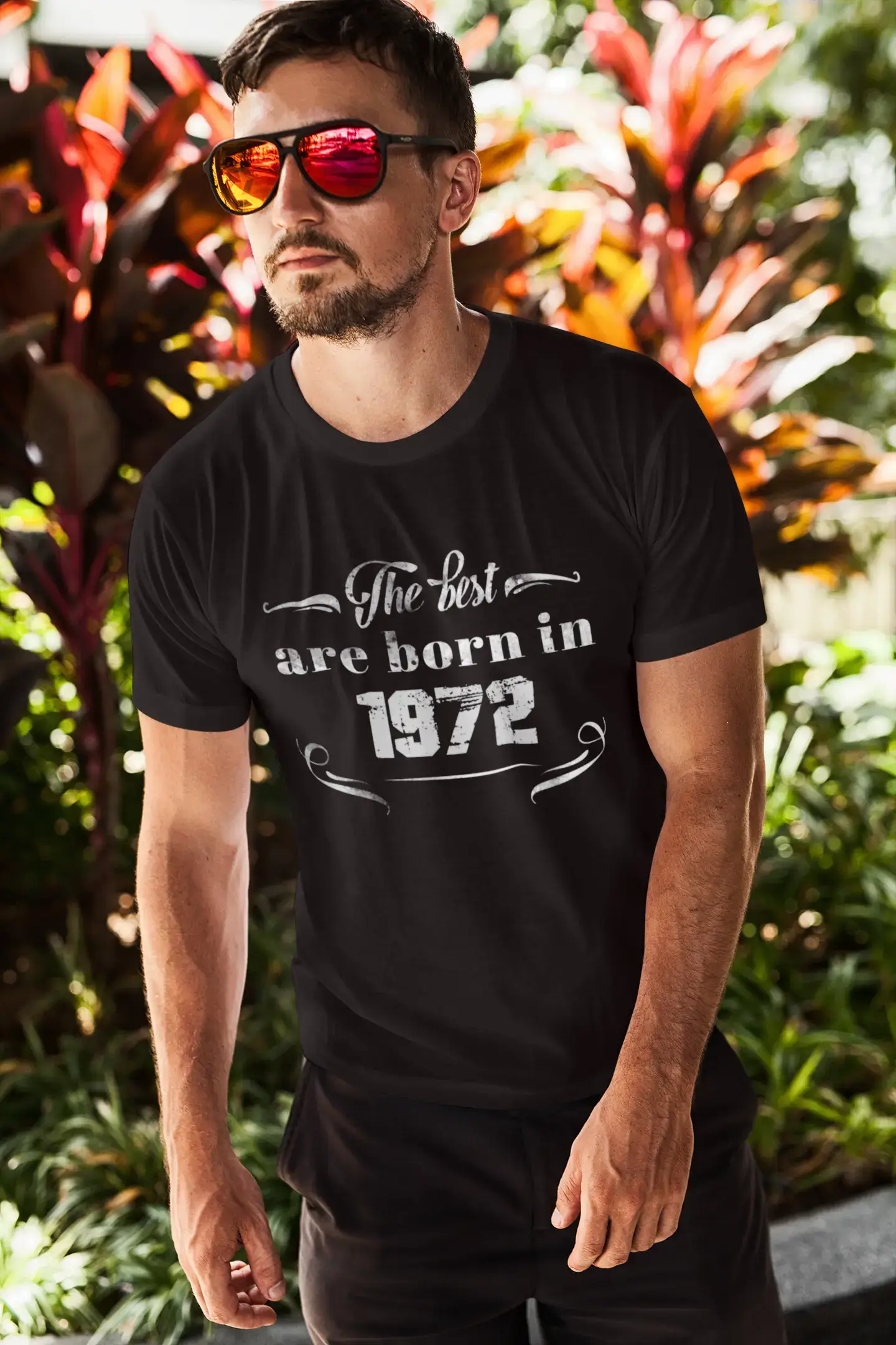 The Best are Born in 1972 Herren T-Shirt Schwarz Geburtstagsgeschenk 00397