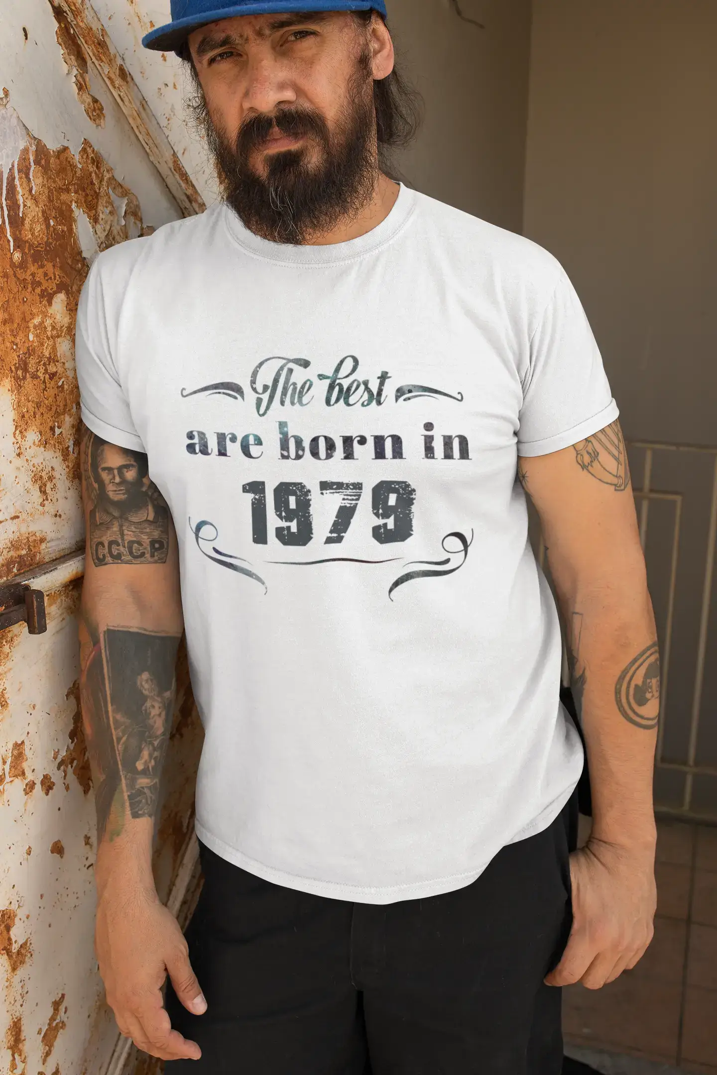 The Best are Born in 1979 Herren T-Shirt Weiß Geburtstagsgeschenk 00398