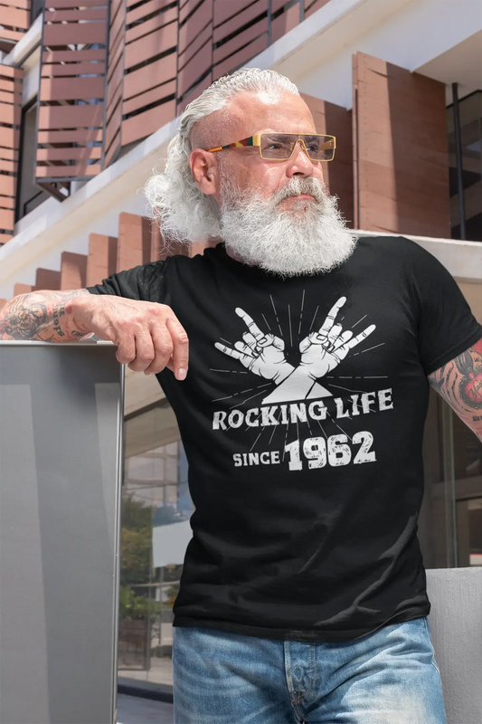 Rocking Life Since 1962 Herren T-Shirt Schwarz Geburtstagsgeschenk 00419