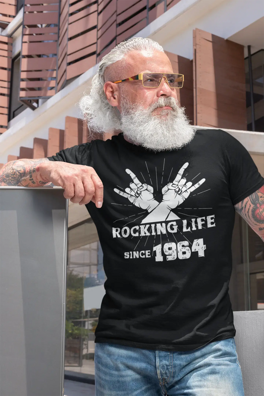 Rocking Life Since 1964 Herren T-Shirt Schwarz Geburtstagsgeschenk 00419