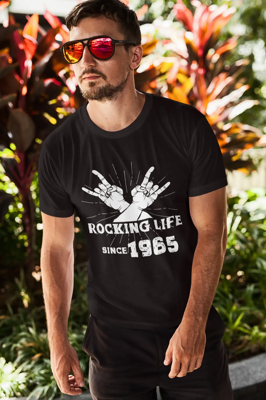Rocking Life Since 1965 Herren T-Shirt Schwarz Geburtstagsgeschenk 00419