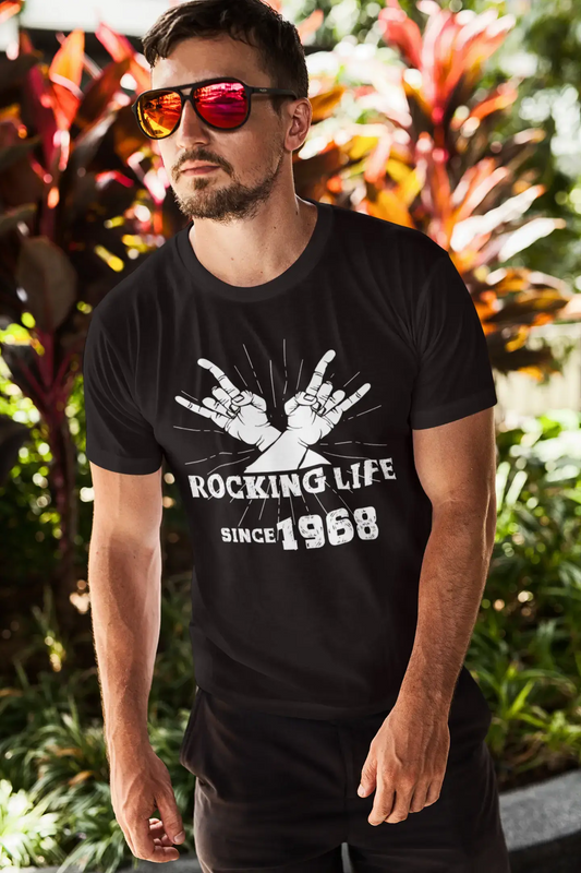 Rocking Life Since 1968 Herren T-Shirt Schwarz Geburtstagsgeschenk 00419