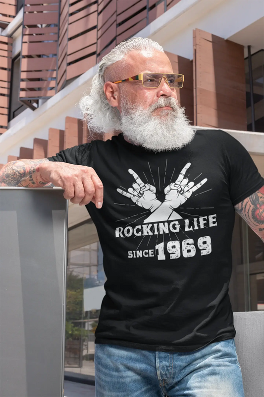 Rocking Life Since 1969 Herren T-Shirt Schwarz Geburtstagsgeschenk 00419