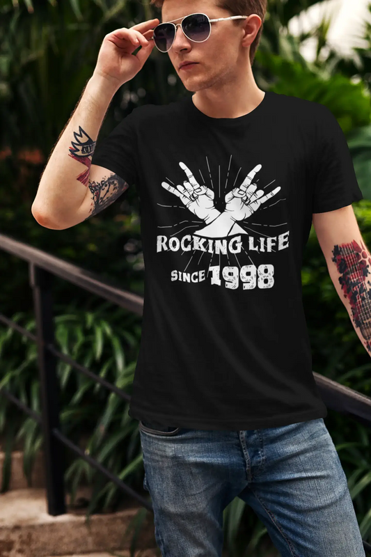 Rocking Life Since 1998 Herren T-Shirt Schwarz Geburtstagsgeschenk 00419