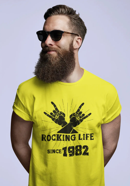 Rocking Life Since 1982 Herren T-Shirt Lemon Geburtstagsgeschenk 00422