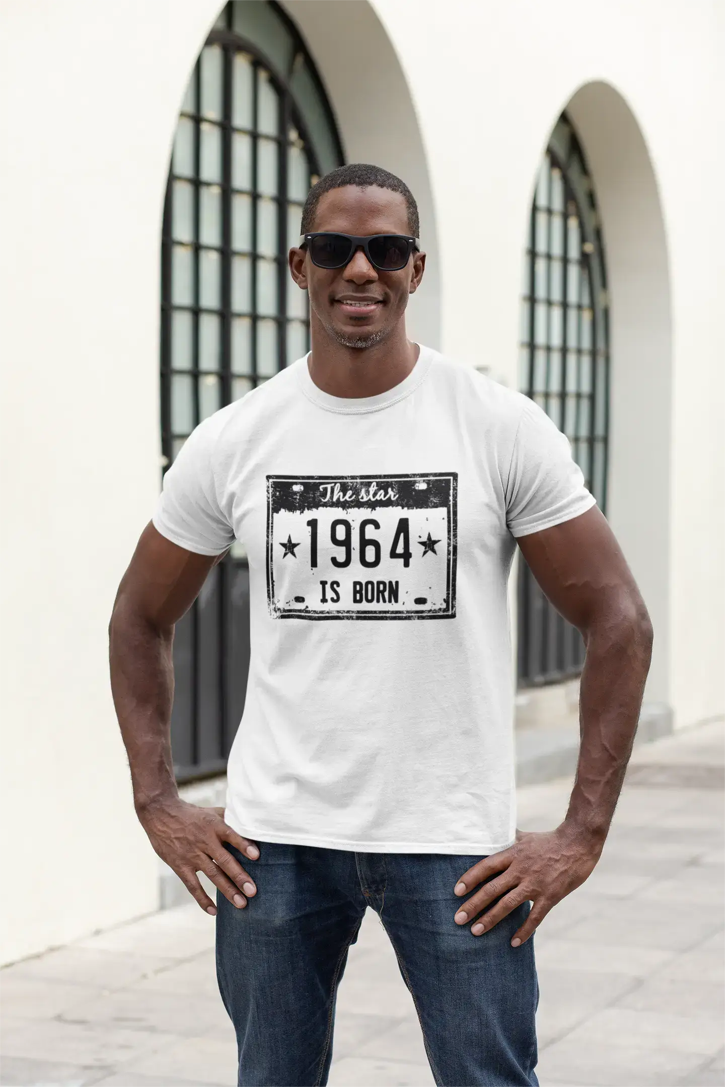 The Star 1964 is Born Herren T-Shirt Weiß Geburtstagsgeschenk 00453