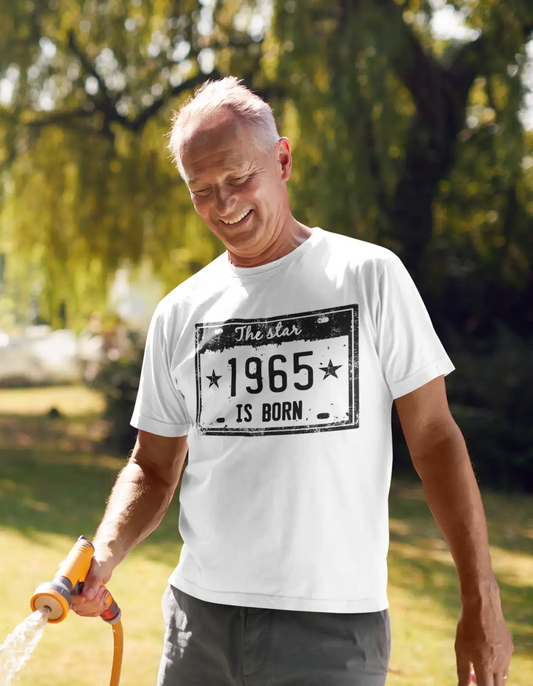 The Star 1965 is Born Herren T-Shirt Weiß Geburtstagsgeschenk 00453