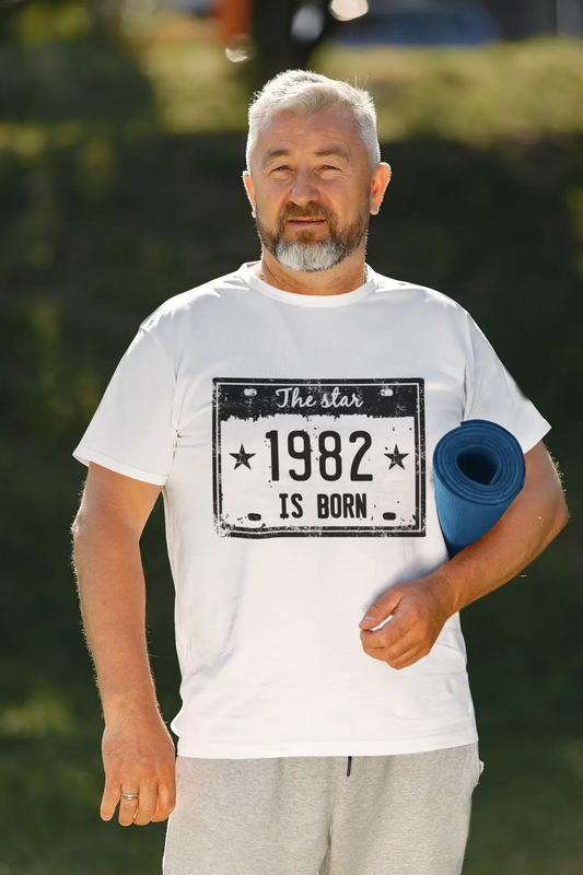 The Star 1982 is Born Herren T-Shirt Weiß Geburtstagsgeschenk 00453