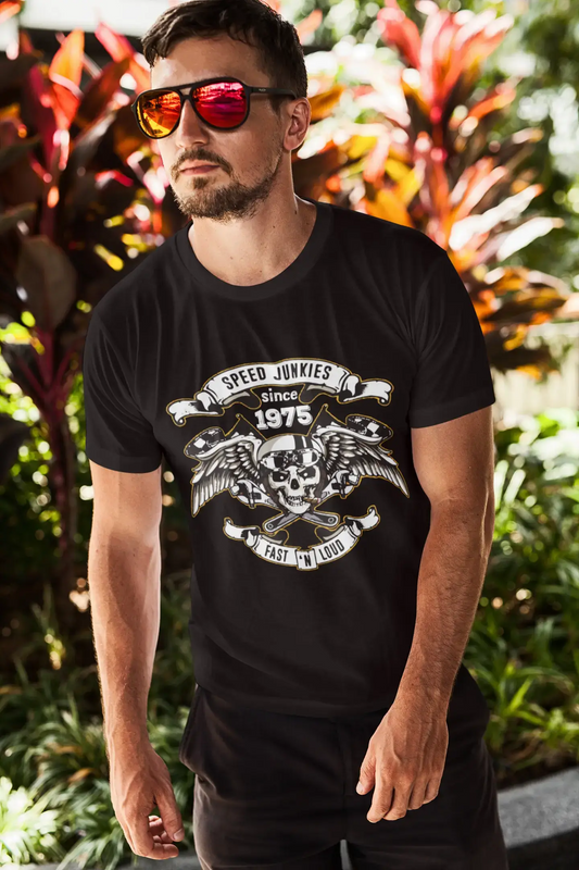 Speed Junkies Since 1975 Men's T-shirt Black Birthday Gift 00462