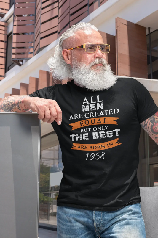 1958, Only the Best are Born in 1958 Men's T-shirt Black Birthday Gift 00509
