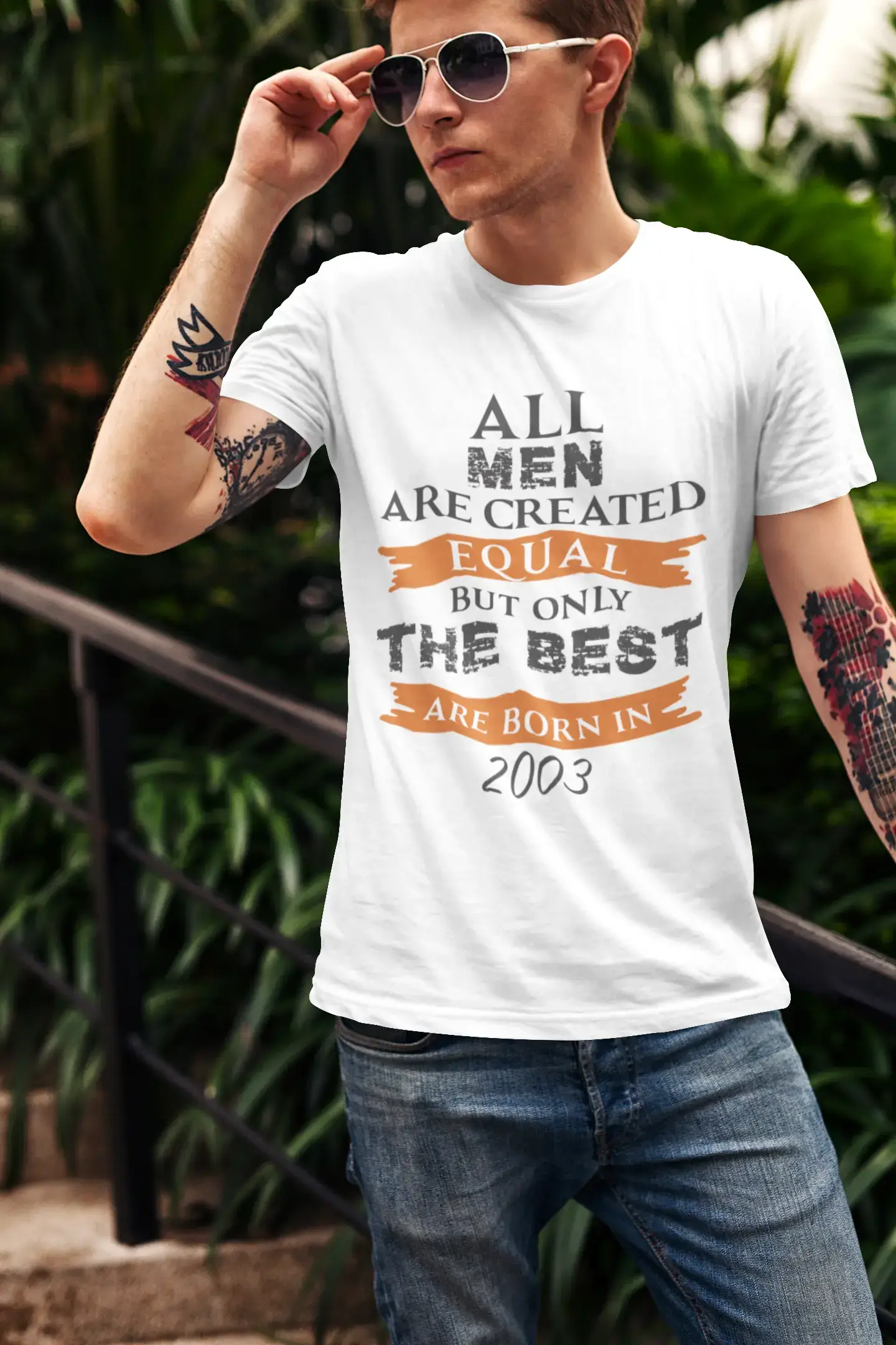 2003, Only the Best are Born in 2003 Men's T-shirt White Birthday Gift 00510
