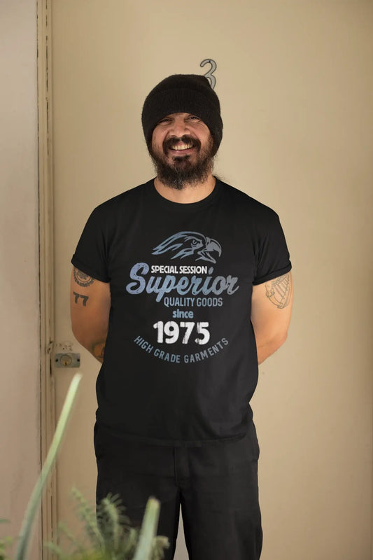 1975, Special Session Superior Since 1975 Men's T-shirt Black Birthday Gift 00523