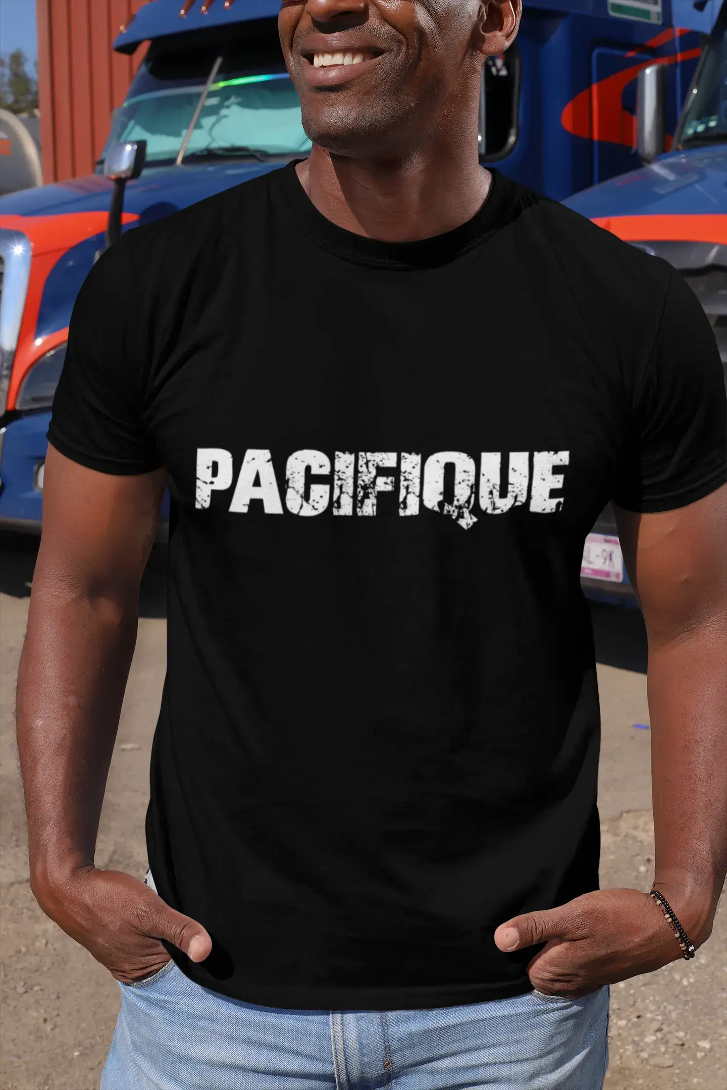 pacifique Men's T shirt Black Birthday Gift 00549