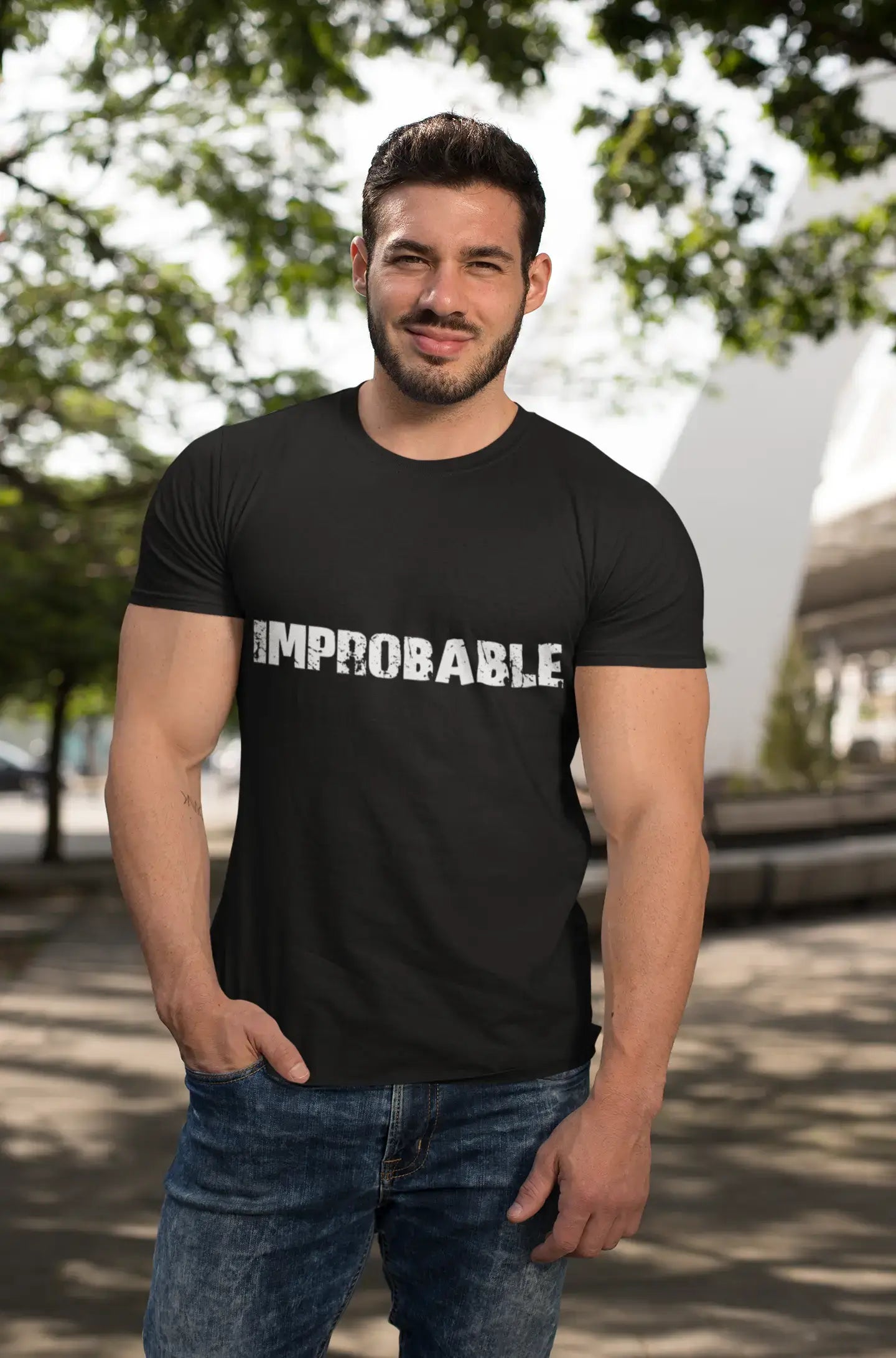 improbable Men's T shirt Black Birthday Gift 00549