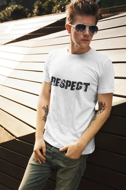 Respekt Herren T-Shirt Weiß Geburtstagsgeschenk 00552