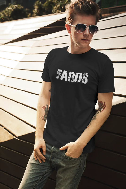 Faros Herren Retro T-Shirt Schwarz Geburtstagsgeschenk 00553