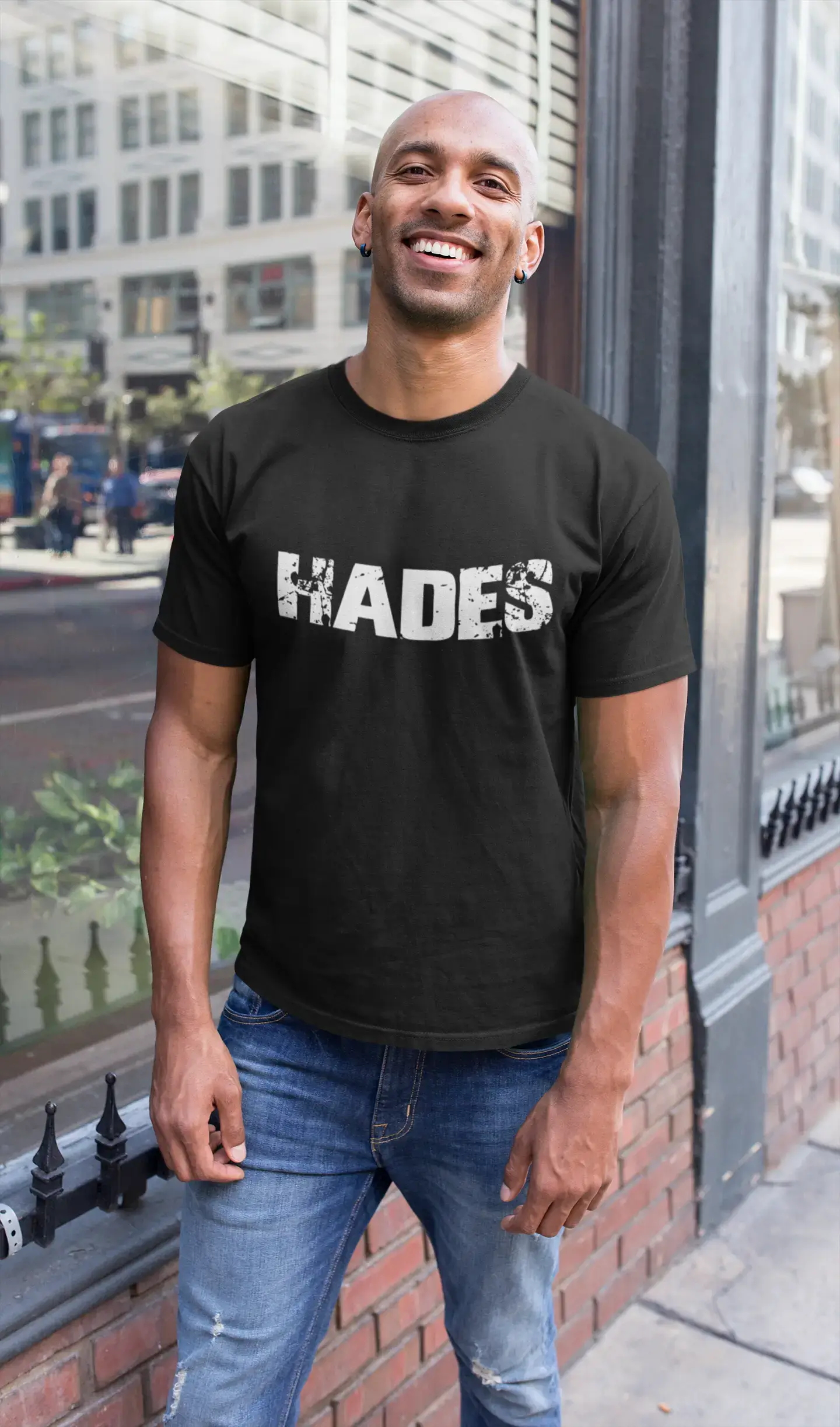 hades Herren Retro T-Shirt Schwarz Geburtstagsgeschenk 00553