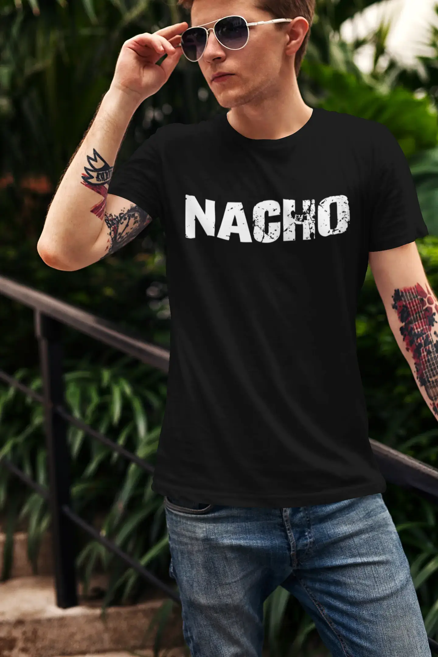 nacho Men's Retro T shirt Black Birthday Gift 00553