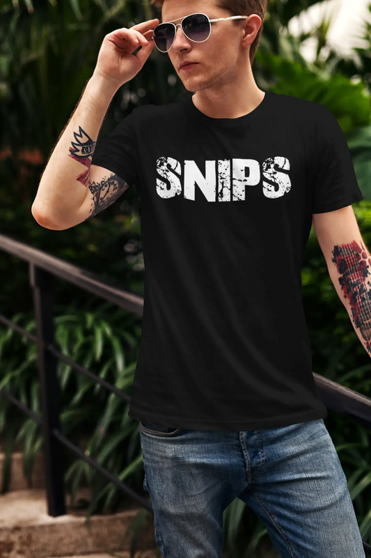 snips Men's Retro T shirt Black Birthday Gift 00553