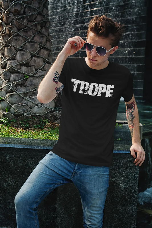 trope Men's Retro T shirt Black Birthday Gift 00553