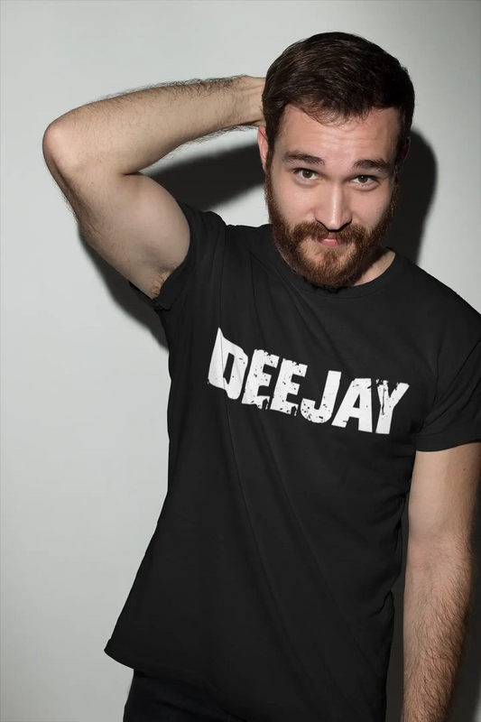 deejay Men's Vintage T shirt Black Birthday Gift 00554