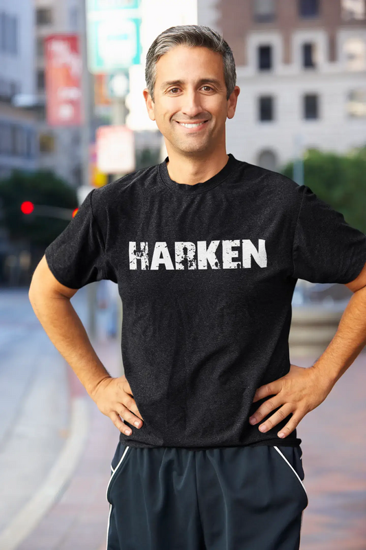 harken Men's Vintage T shirt Black Birthday Gift 00554