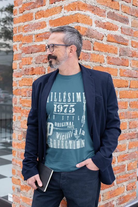Homme T Shirt Graphique Imprimé Vintage Tee Vieilli à la Perfection 1975 Blue Canard