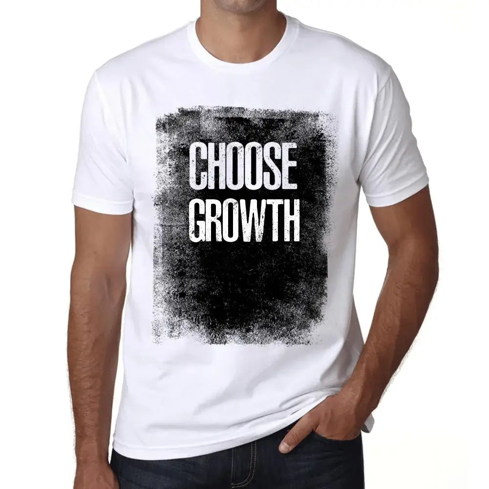 Men's Graphic T-Shirt Choose Growth Eco-Friendly Limited Edition Short Sleeve Tee-Shirt Vintage Birthday Gift Novelty
