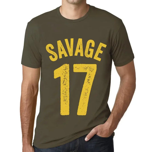 Men's Graphic T-Shirt Savage 17 17th Birthday Anniversary 17 Year Old Gift 2007 Vintage Eco-Friendly Short Sleeve Novelty Tee