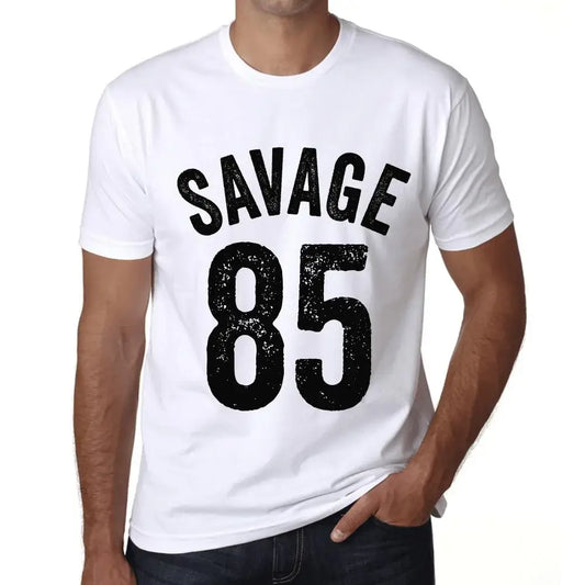 Men's Graphic T-Shirt Savage 85 85th Birthday Anniversary 85 Year Old Gift 1939 Vintage Eco-Friendly Short Sleeve Novelty Tee