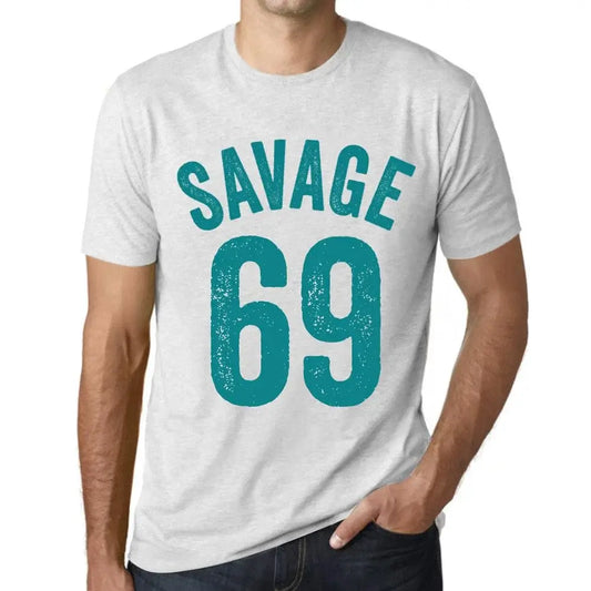 Men's Graphic T-Shirt Savage 69 69th Birthday Anniversary 69 Year Old Gift 1955 Vintage Eco-Friendly Short Sleeve Novelty Tee