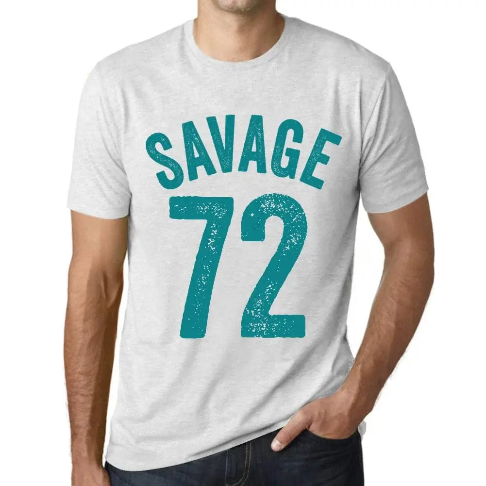 Men's Graphic T-Shirt Savage 72 72nd Birthday Anniversary 72 Year Old Gift 1952 Vintage Eco-Friendly Short Sleeve Novelty Tee