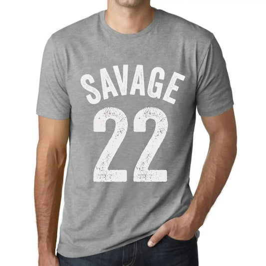 Men's Graphic T-Shirt Savage 22 22nd Birthday Anniversary 22 Year Old Gift 2002 Vintage Eco-Friendly Short Sleeve Novelty Tee