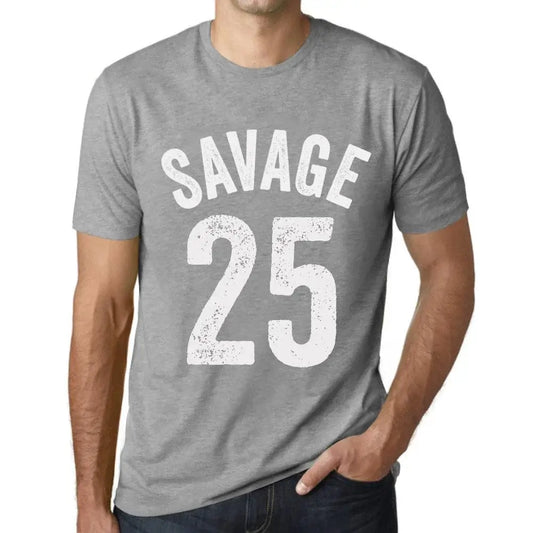 Men's Graphic T-Shirt Savage 25 25th Birthday Anniversary 25 Year Old Gift 1999 Vintage Eco-Friendly Short Sleeve Novelty Tee