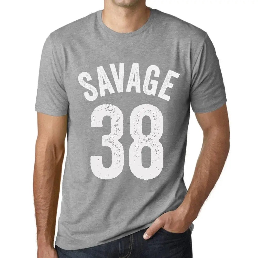 Men's Graphic T-Shirt Savage 38 38th Birthday Anniversary 38 Year Old Gift 1986 Vintage Eco-Friendly Short Sleeve Novelty Tee