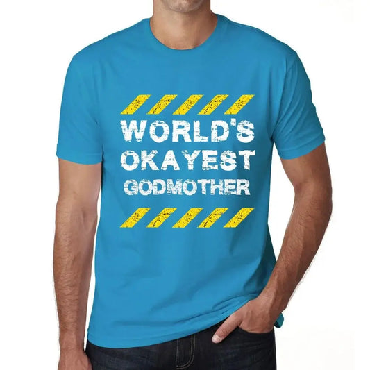 Men's Graphic T-Shirt Worlds Okayest Godmother Eco-Friendly Limited Edition Short Sleeve Tee-Shirt Vintage Birthday Gift Novelty