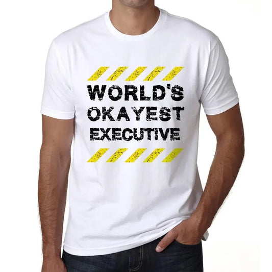Men's Graphic T-Shirt Worlds Okayest Executive Eco-Friendly Limited Edition Short Sleeve Tee-Shirt Vintage Birthday Gift Novelty
