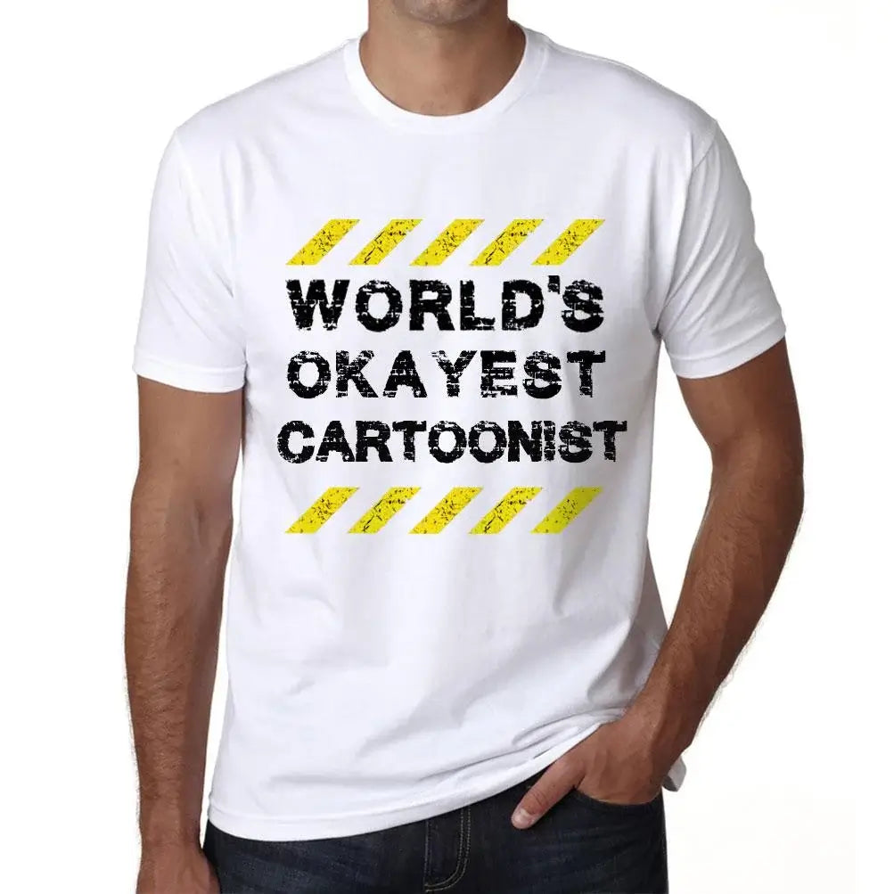 Men's Graphic T-Shirt Worlds Okayest Cartoonist Eco-Friendly Limited Edition Short Sleeve Tee-Shirt Vintage Birthday Gift Novelty