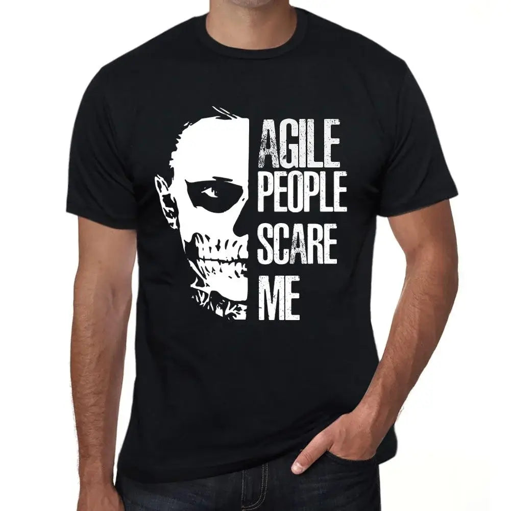 Men's Graphic T-Shirt Agile People Scare Me Eco-Friendly Limited Edition Short Sleeve Tee-Shirt Vintage Birthday Gift Novelty
