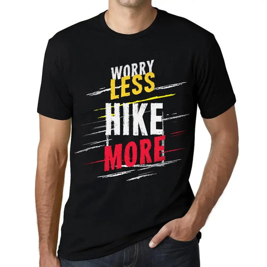 Men's Graphic T-Shirt Worry Less Hike More Eco-Friendly Limited Edition Short Sleeve Tee-Shirt Vintage Birthday Gift Novelty