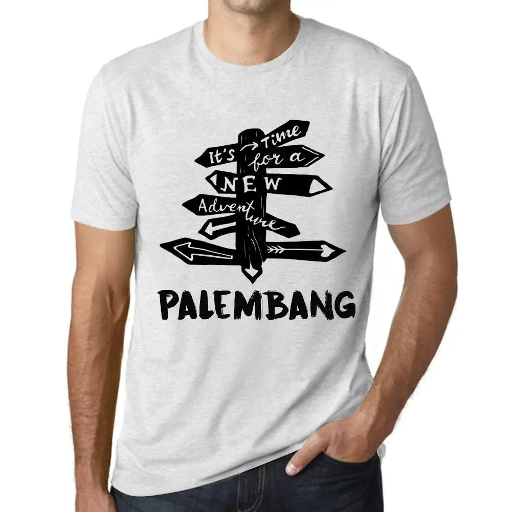 Men's Graphic T-Shirt It’s Time For A New Adventure In Palembang Eco-Friendly Limited Edition Short Sleeve Tee-Shirt Vintage Birthday Gift Novelty